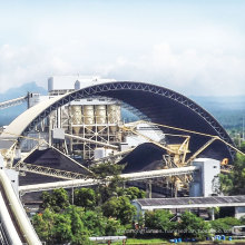 Acero marco de acero construcción de techo de jardín de carbón de barril